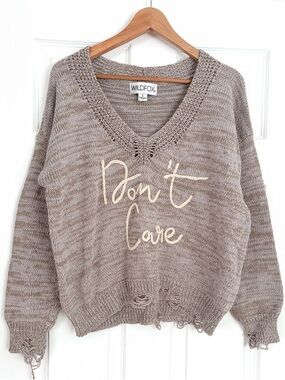Wildfox Distressed Sweater Size S